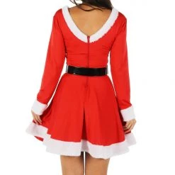 Tipsy Elves Women Santa Spinner Dress With Belt