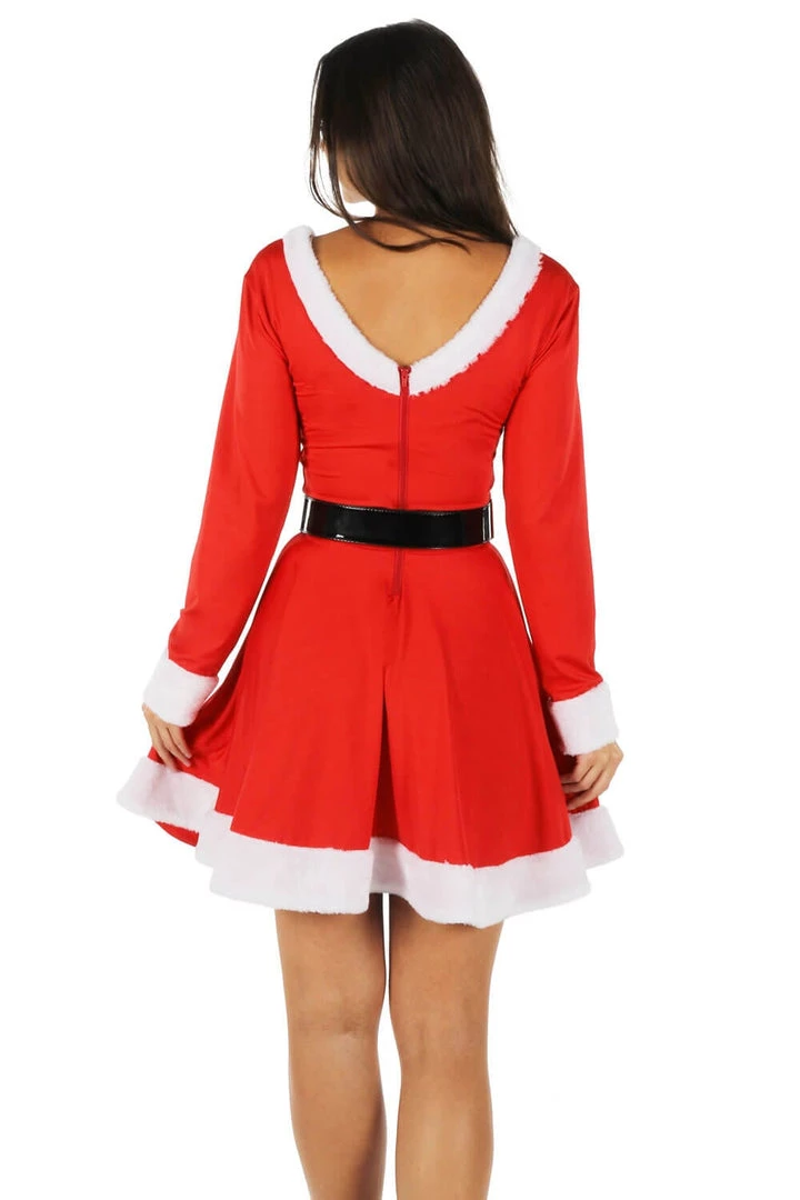 Tipsy Elves Women Santa Spinner Dress With Belt 2 Tipsy Elves Women Santa Spinner Dress With Belt