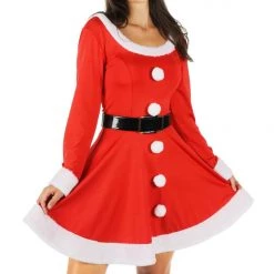 Tipsy Elves Women Santa Spinner Dress With Belt 5 Tipsy Elves Women Santa Spinner Dress With Belt