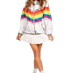 Tipsy Elves Rainbow Pro Windbreaker Jacket - Women's Cut 8 Tipsy Elves Rainbow Pro Windbreaker Jacket - Women's Cut