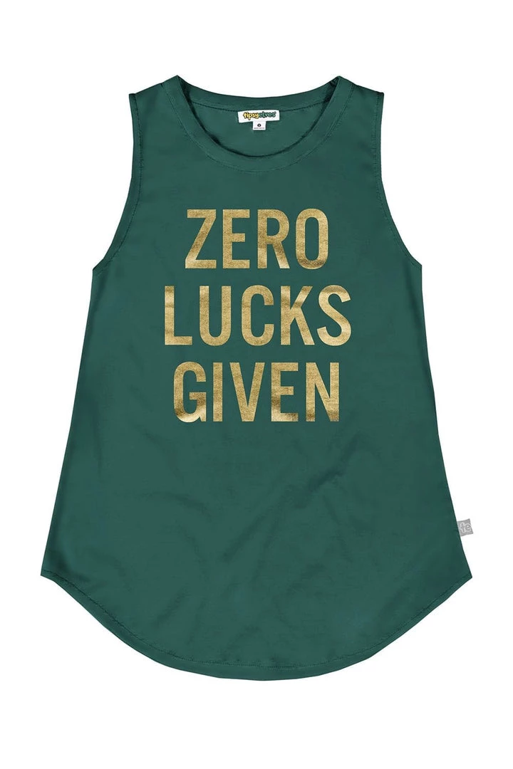 Tipsy Elves Women's Zero Lucks Given Tank Top 5 Tipsy Elves Women's Zero Lucks Given Tank Top