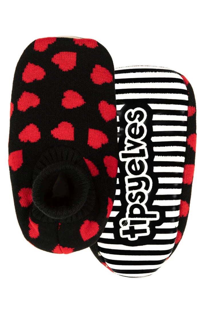 Tipsy Elves Hearts On Fire Slipper Socks 1 Tipsy Elves Hearts On Fire Slipper Socks
