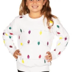 Tipsy Elves Boy's / Girl's Sequin Lights Ugly Christmas Sweater 7 Tipsy Elves Boy's / Girl's Sequin Lights Ugly Christmas Sweater
