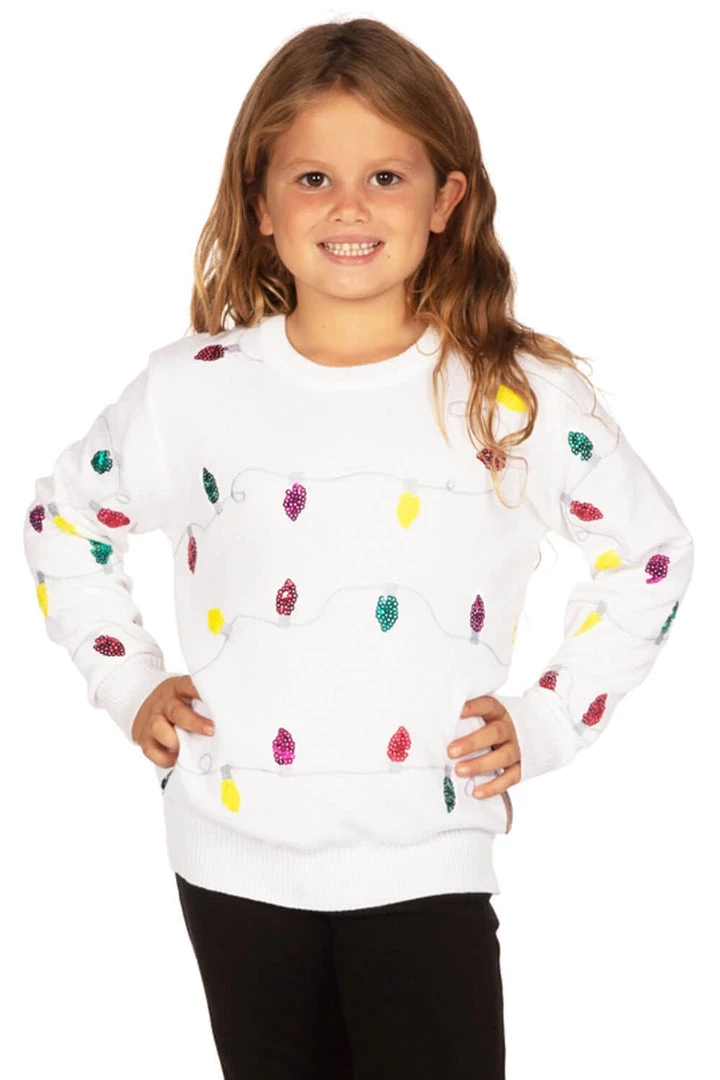 Tipsy Elves Boy's / Girl's Sequin Lights Ugly Christmas Sweater 3 Tipsy Elves Boy's / Girl's Sequin Lights Ugly Christmas Sweater