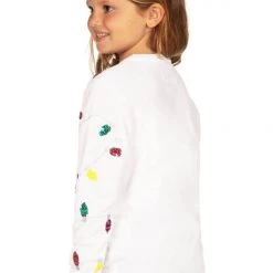 Tipsy Elves Boy's / Girl's Sequin Lights Ugly Christmas Sweater 8 Tipsy Elves Boy's / Girl's Sequin Lights Ugly Christmas Sweater