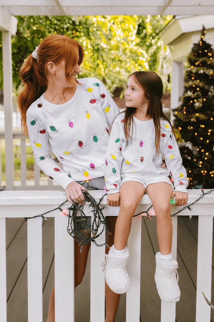 Tipsy Elves Boy's / Girl's Sequin Lights Ugly Christmas Sweater 1 Tipsy Elves Boy's / Girl's Sequin Lights Ugly Christmas Sweater