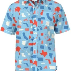 Tipsy Elves Men's All Around The USA Button Down Shirt