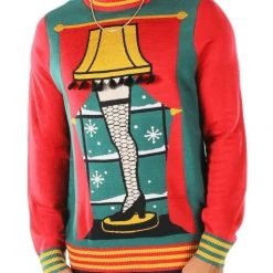 Tipsy Elves Men's Christmas Story Leg Lamp Ugly Christmas Sweater 5 Tipsy Elves Men's Christmas Story Leg Lamp Ugly Christmas Sweater