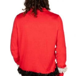 Tipsy Elves Men's Tinsel Santa Ugly Christmas Sweater
