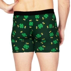Tipsy Elves Men's Double-Fist Clover Boxer Briefs
