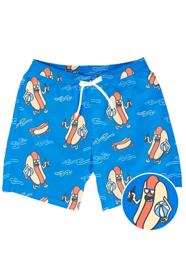 Tipsy Elves Hot Dog Diver Stretch Swim Trunks Men 1 Tipsy Elves Hot Dog Diver Stretch Swim Trunks Men