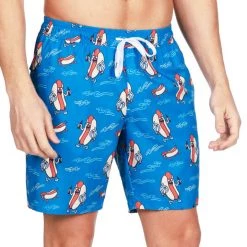 Tipsy Elves Hot Dog Diver Stretch Swim Trunks Men 10 Tipsy Elves Hot Dog Diver Stretch Swim Trunks Men