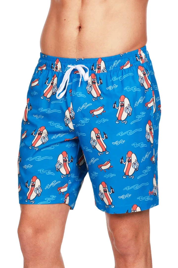 Tipsy Elves Hot Dog Diver Stretch Swim Trunks Men 4 Tipsy Elves Hot Dog Diver Stretch Swim Trunks Men