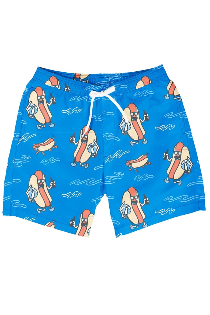 Tipsy Elves Hot Dog Diver Stretch Swim Trunks Men 6 Tipsy Elves Hot Dog Diver Stretch Swim Trunks Men
