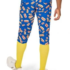 Tipsy Elves Men's Hot Dog Golf Knickers With Yellow Golf Socks