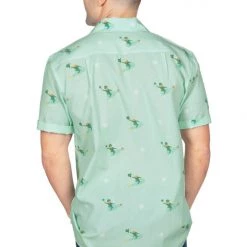 Tipsy Elves Men's Leprechaun Liftoff Button Down Shirt 7 Tipsy Elves Men's Leprechaun Liftoff Button Down Shirt