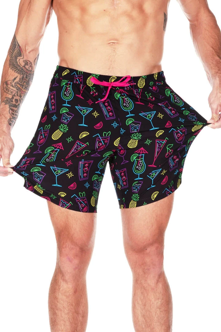 Tipsy Elves Neon Nightcap Stretch Swim Trunks 2 Tipsy Elves Neon Nightcap Stretch Swim Trunks