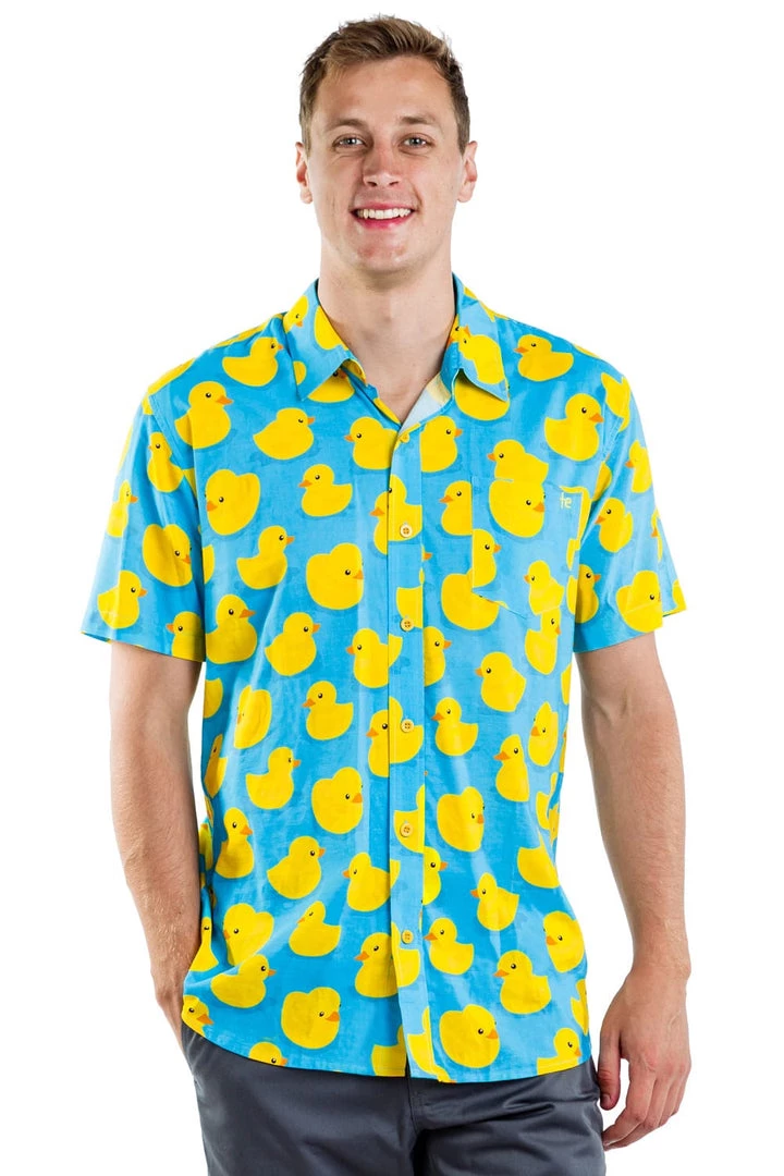 Tipsy Elves Men's Rubber Ducky Hawaiian Shirt 4 Tipsy Elves Men's Rubber Ducky Hawaiian Shirt
