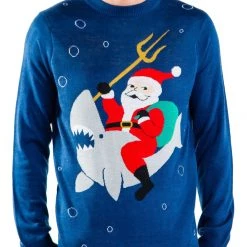 Tipsy Elves Men's Sea Sleigher Ugly Christmas Sweater