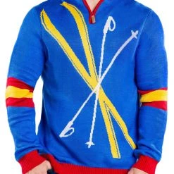 Tipsy Elves Men's Skis And Poles Sweater