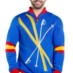Tipsy Elves Men's Skis And Poles Sweater