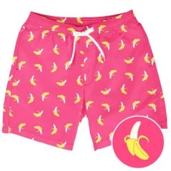 Tipsy Elves Spring Pink Banana Peel Stretch Swim Trunks