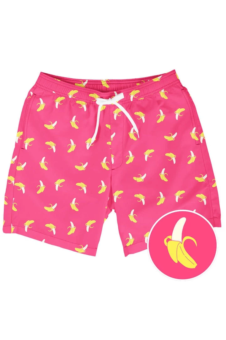 Tipsy Elves Spring Pink Banana Peel Stretch Swim Trunks 1 Tipsy Elves Spring Pink Banana Peel Stretch Swim Trunks
