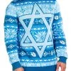 Tipsy Elves Men's Fair Isle Hanukkah Sweater