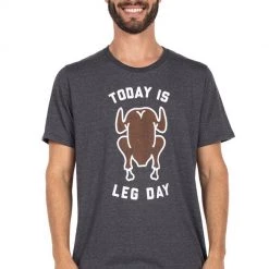Tipsy Elves Men's Today Is Leg Day Tee (Black)