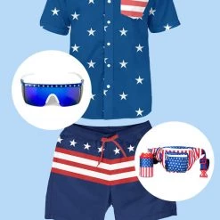 Tipsy Elves Men's Old Glory Patriotic Bundle