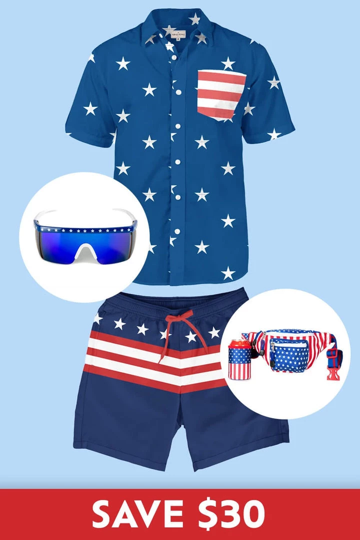 Tipsy Elves Men's Old Glory Patriotic Bundle 1 Tipsy Elves Men's Old Glory Patriotic Bundle
