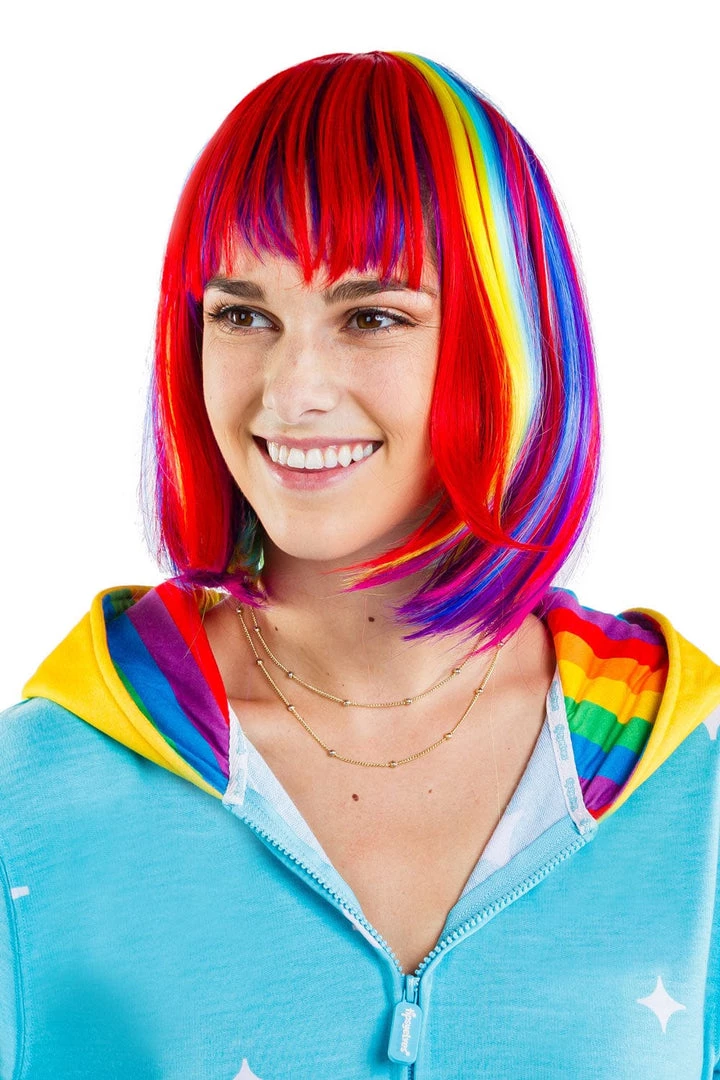 Tipsy Elves Short Rainbow Wig Holidays & Occasions 1 Tipsy Elves Short Rainbow Wig Holidays & Occasions