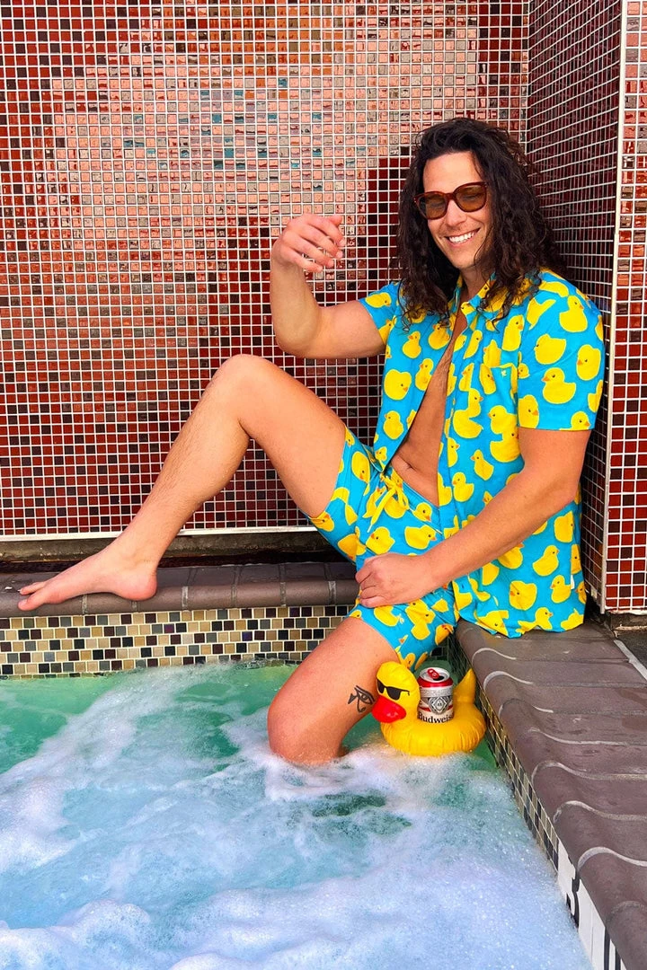 Tipsy Elves Men's Rubber Ducky Hawaiian Shirt 2 Tipsy Elves Men's Rubber Ducky Hawaiian Shirt