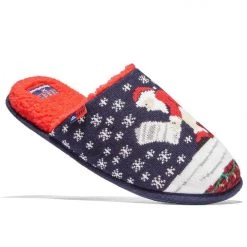 Tipsy Elves Men's Santa Log Reef Slippers