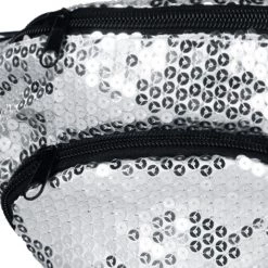 Tipsy Elves Spring Silver Sequin Fanny Pack