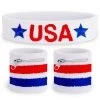 Tipsy Elves Stars And Sweat Zippered Sweatband Set Patriotic