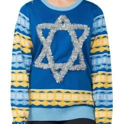 Tipsy Elves Women's Tinsel Star Of David Sweater