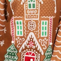 Tipsy Elves Women's Gingerbread House Ugly Christmas Sweater
