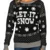 Tipsy Elves Women's Let It Snow Light Up Ugly Christmas Sweater