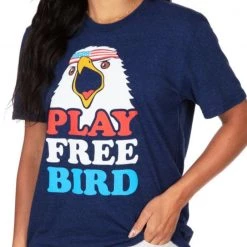Tipsy Elves Women's Play Free Bird Oversized Boyfriend Tee