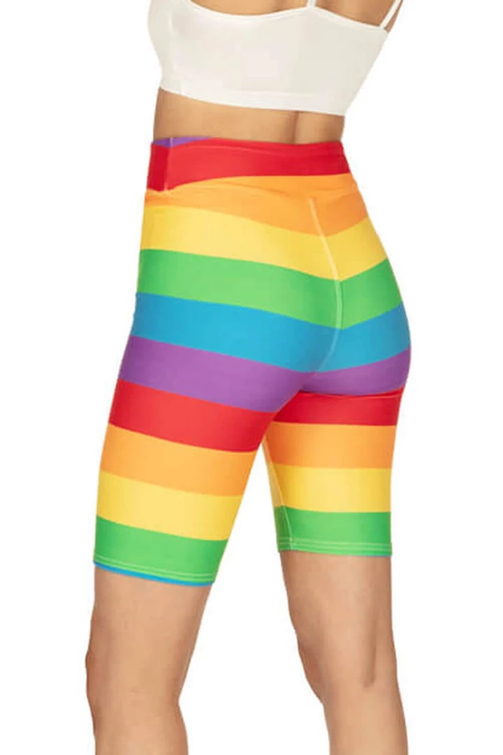 Tipsy Elves Rainbow Bike Shorts - Women's Cut 5 Tipsy Elves Rainbow Bike Shorts - Women's Cut