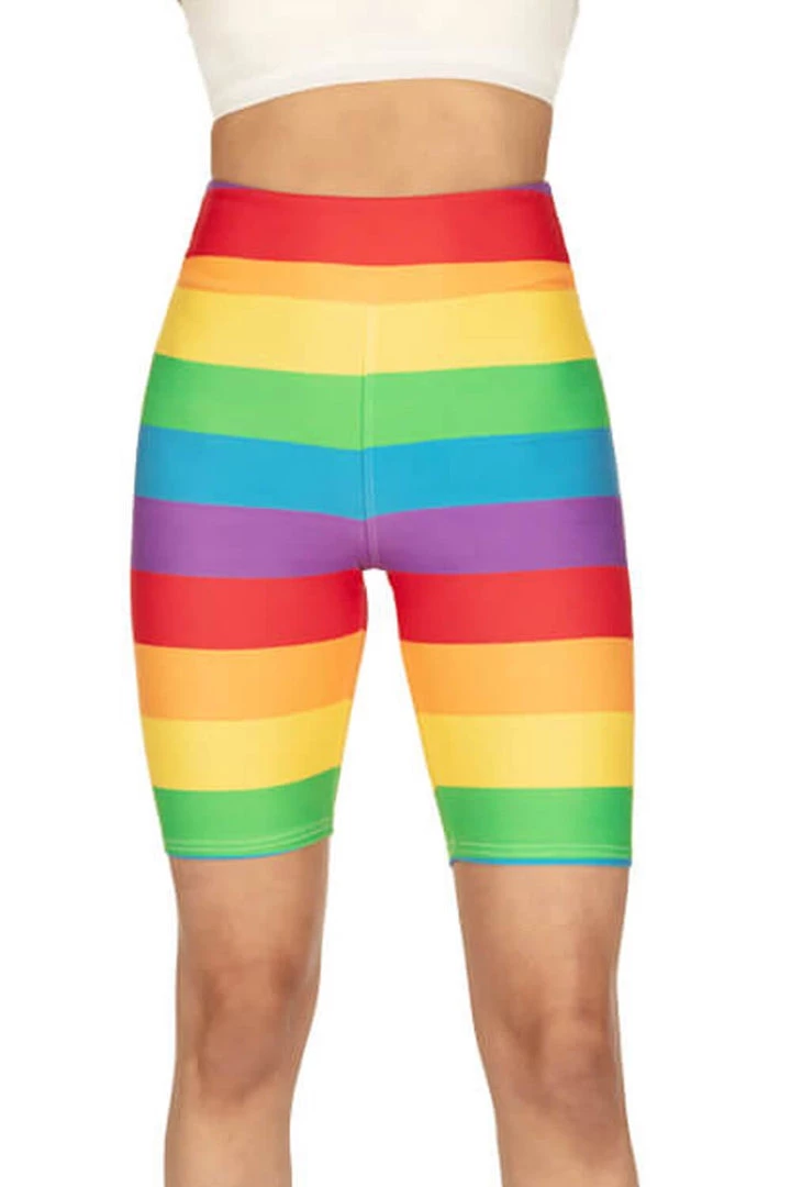 Tipsy Elves Rainbow Bike Shorts - Women's Cut 1 Tipsy Elves Rainbow Bike Shorts - Women's Cut