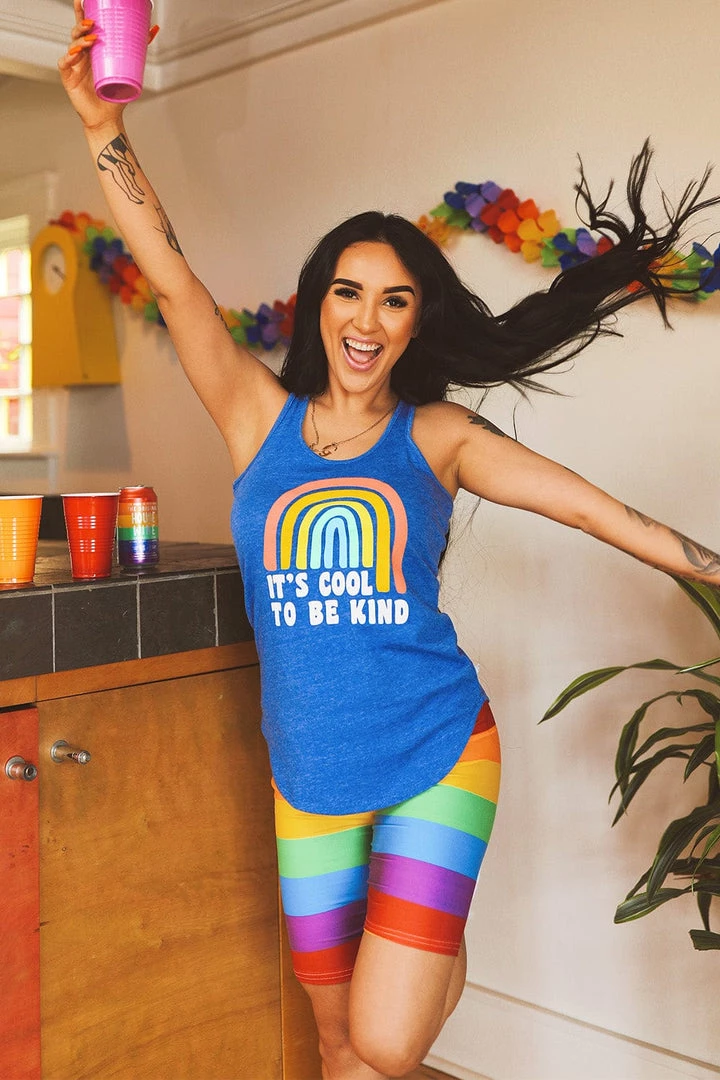 Tipsy Elves Rainbow Bike Shorts - Women's Cut 2 Tipsy Elves Rainbow Bike Shorts - Women's Cut