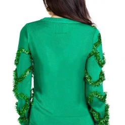 Tipsy Elves Women's Gaudy Garland Ugly Christmas Cardigan