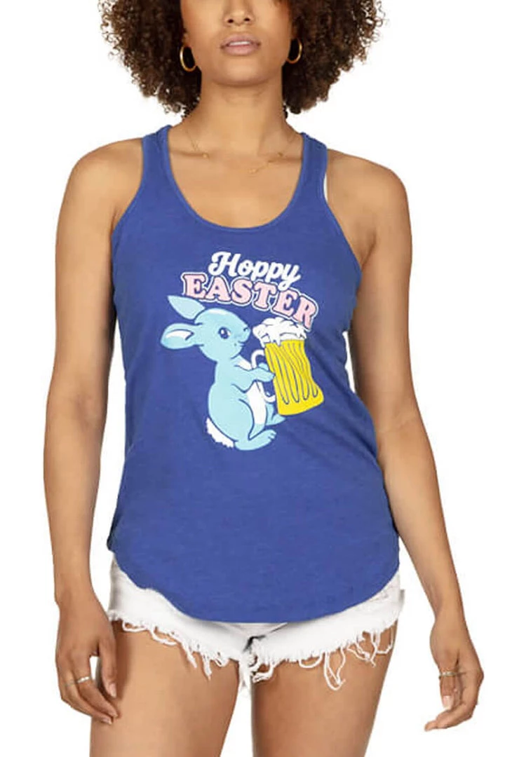 Tipsy Elves Women's Hoppy Easter Tank Top 3 Tipsy Elves Women's Hoppy Easter Tank Top