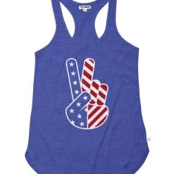 Tipsy Elves Women's Patriotic Peace Tank Top