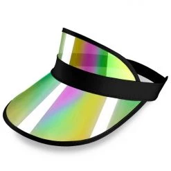 Tipsy Elves Yellow Iridescent Sun Visor Hat Summer